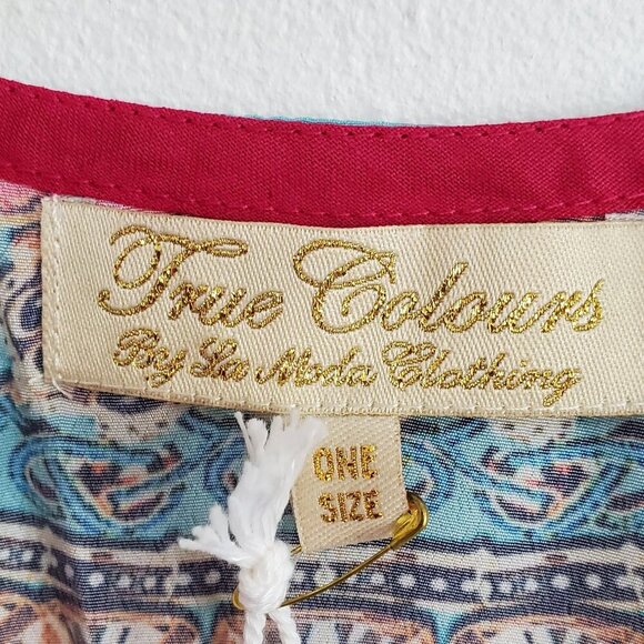 Gorgeous Jungle Mix Maxi Dress Swimsuit Cover-up Caftan Dress Multicolor | OS - Picture 6 of 7